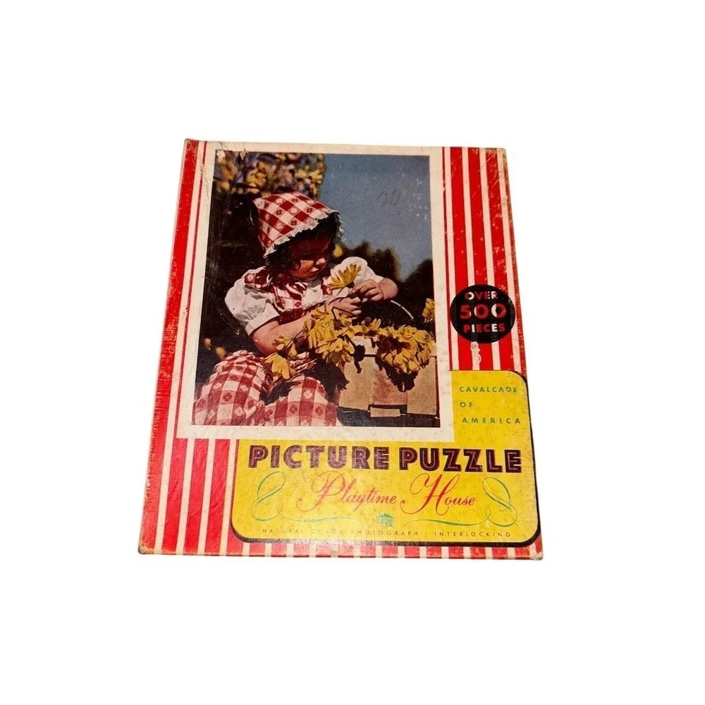 Playtime‎ House Sunbonnet Sue Picture Puzzle 500+ Pieces 16x20 Boxed vintage
